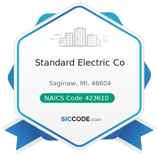 Standard Electric Co - NAICS Code 423610 - Electrical Apparatus and Equipment, Wiring Supplies,...
