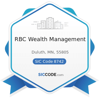 RBC Wealth Management - SIC Code 8742 - Management Consulting Services