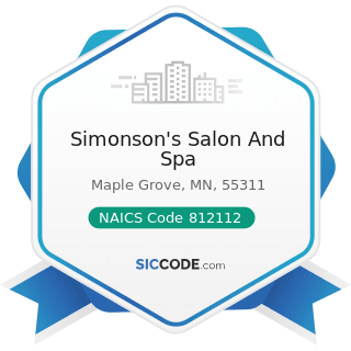 Simonson's Salon And Spa - NAICS Code 812112 - Beauty Salons