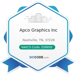 Apco Graphics Inc - NAICS Code 339950 - Sign Manufacturing
