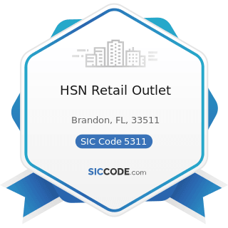 HSN Retail Outlet - SIC Code 5311 - Department Stores