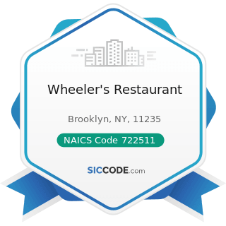 Wheeler's Restaurant - NAICS Code 722511 - Full-Service Restaurants