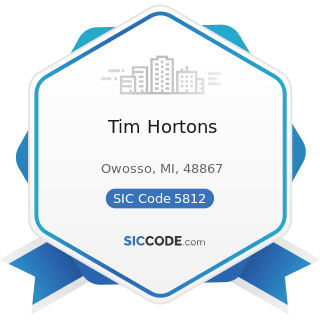 Tim Hortons - SIC Code 5812 - Eating Places