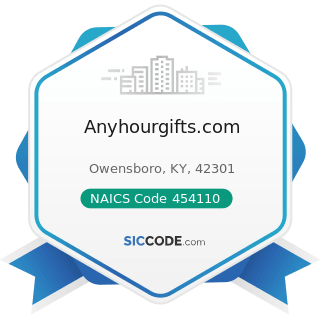 Anyhourgifts.com - NAICS Code 454110 - Electronic Shopping and Mail-Order Houses