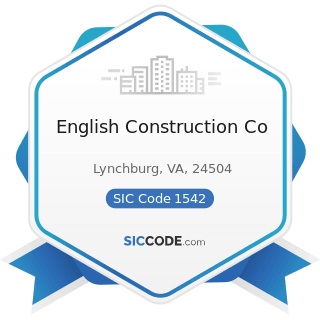 English Construction Co - SIC Code 1542 - General Contractors-Nonresidential Buildings, other...