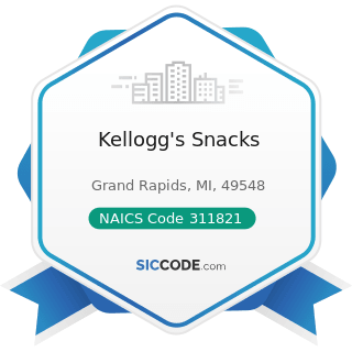 Kellogg's Snacks - NAICS Code 311821 - Cookie and Cracker Manufacturing
