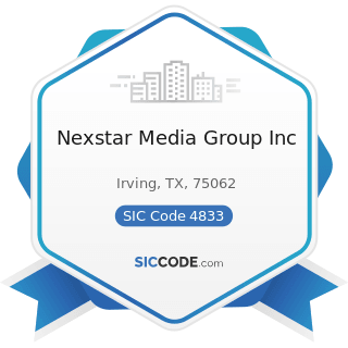 Nexstar Media Group Inc - SIC Code 4833 - Television Broadcasting Stations