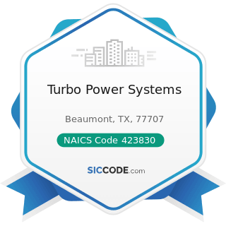 Turbo Power Systems - NAICS Code 423830 - Industrial Machinery and Equipment Merchant Wholesalers