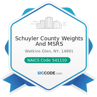 Schuyler County Weights And MSRS - NAICS Code 541110 - Offices of Lawyers