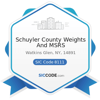 Schuyler County Weights And MSRS - SIC Code 8111 - Legal Services
