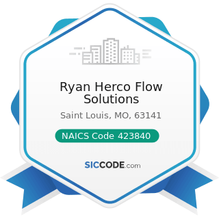 Ryan Herco Flow Solutions - NAICS Code 423840 - Industrial Supplies Merchant Wholesalers