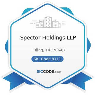 Spector Holdings LLP - SIC Code 8111 - Legal Services