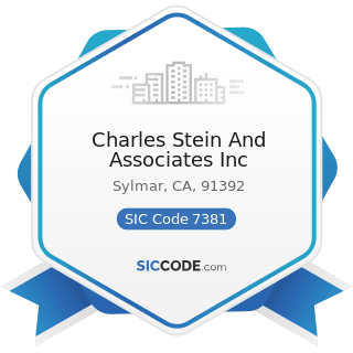 Charles Stein And Associates Inc - SIC Code 7381 - Detective, Guard, and Armored Car Services