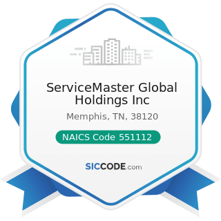 ServiceMaster Global Holdings Inc - NAICS Code 551112 - Offices of Other Holding Companies