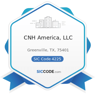 CNH America, LLC - SIC Code 4225 - General Warehousing and Storage