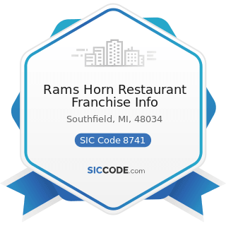Rams Horn Restaurant Franchise Info - SIC Code 8741 - Management Services