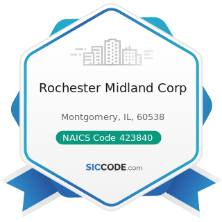 Rochester Midland Corp - NAICS Code 423840 - Industrial Supplies Merchant Wholesalers