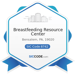 Breastfeeding Resource Center - SIC Code 8742 - Management Consulting Services