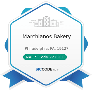 Marchianos Bakery - NAICS Code 722511 - Full-Service Restaurants