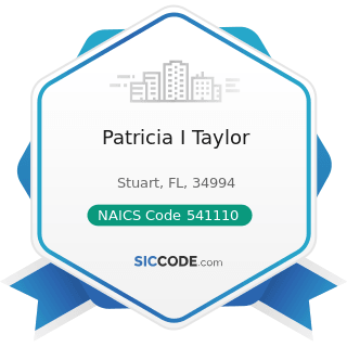 Patricia I Taylor - NAICS Code 541110 - Offices of Lawyers