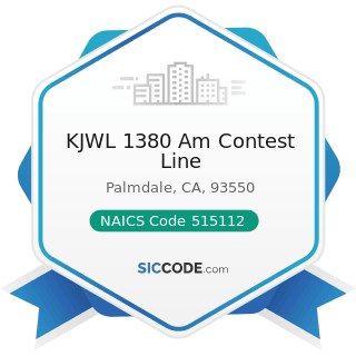 KJWL 1380 Am Contest Line - NAICS Code 515112 - Radio Stations