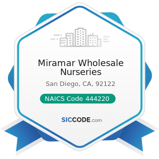 Miramar Wholesale Nurseries - NAICS Code 444220 - Nursery, Garden Center, and Farm Supply Stores