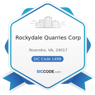 Rockydale Quarries Corp - SIC Code 1499 - Miscellaneous Nonmetallic Minerals, except Fuels