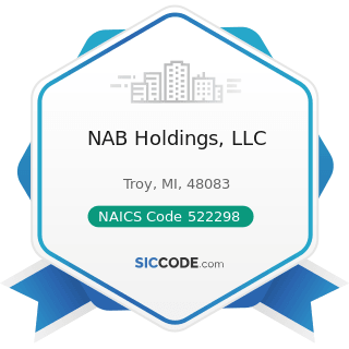 NAB Holdings, LLC - NAICS Code 522298 - All Other Nondepository Credit Intermediation