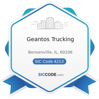 Geantos Trucking - SIC Code 4213 - Trucking, except Local