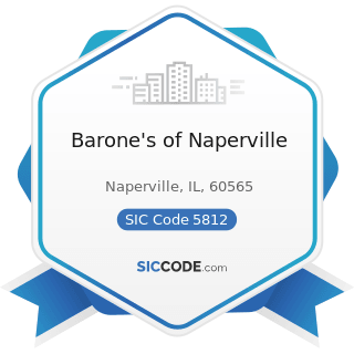 Barone's of Naperville - SIC Code 5812 - Eating Places