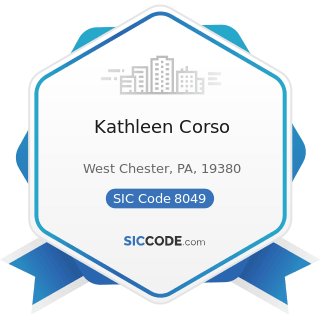 Kathleen Corso - SIC Code 8049 - Offices and Clinics of Health Practitioners, Not Elsewhere...