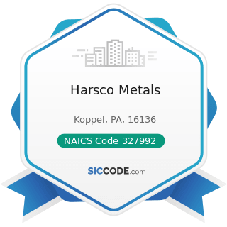 Harsco Metals - NAICS Code 327992 - Ground or Treated Mineral and Earth Manufacturing