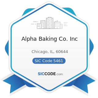 Alpha Baking Co. Inc - SIC Code 5461 - Retail Bakeries