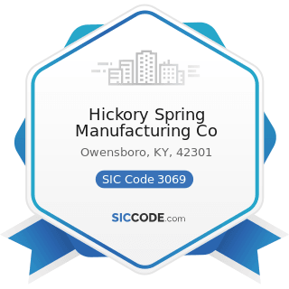 Hickory Spring Manufacturing Co - SIC Code 3069 - Fabricated Rubber Products, Not Elsewhere...