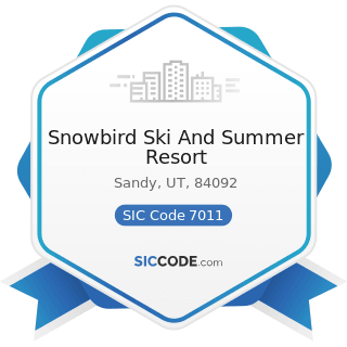 Snowbird Ski And Summer Resort - SIC Code 7011 - Hotels and Motels