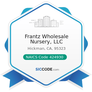 Frantz Wholesale Nursery, LLC - NAICS Code 424930 - Flower, Nursery Stock, and Florists'...
