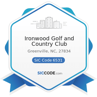 Ironwood Golf and Country Club - SIC Code 6531 - Real Estate Agents and Managers