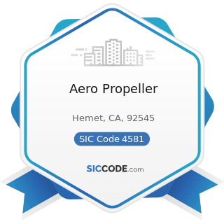 Aero Propeller - SIC Code 4581 - Airports, Flying Fields, and Airport Terminal Services