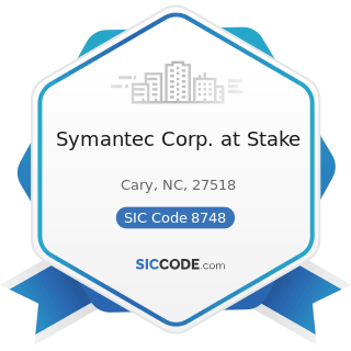 Symantec Corp. at Stake - SIC Code 8748 - Business Consulting Services, Not Elsewhere Classified