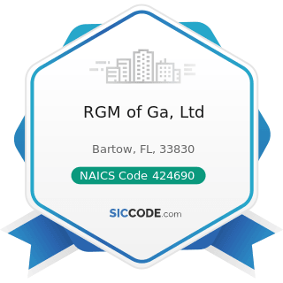 RGM of Ga, Ltd - NAICS Code 424690 - Other Chemical and Allied Products Merchant Wholesalers
