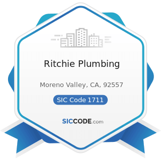 Ritchie Plumbing - SIC Code 1711 - Plumbing, Heating and Air-Conditioning