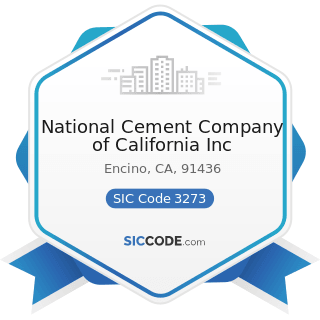 National Cement Company of California Inc - SIC Code 3273 - Ready-Mixed Concrete