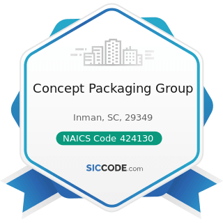 Concept Packaging Group - NAICS Code 424130 - Industrial and Personal Service Paper Merchant...