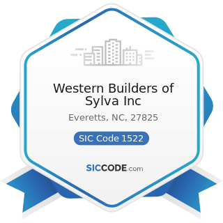 Western Builders of Sylva Inc - SIC Code 1522 - General Contractors-Residential Buildings, other...