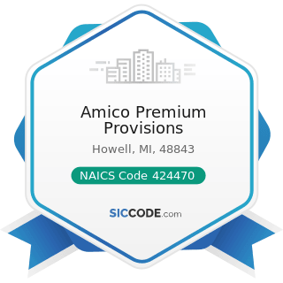 Amico Premium Provisions - NAICS Code 424470 - Meat and Meat Product Merchant Wholesalers