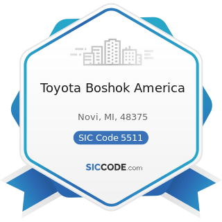 Toyota Boshok America - SIC Code 5511 - Motor Vehicle Dealers (New and Used)