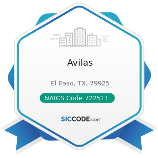 Avilas - NAICS Code 722511 - Full-Service Restaurants