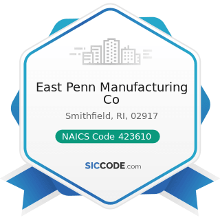 East Penn Manufacturing Co - NAICS Code 423610 - Electrical Apparatus and Equipment, Wiring...