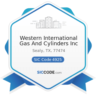 Western International Gas And Cylinders Inc - SIC Code 4925 - Mixed, Manufactured, or Liquefied...