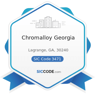 Chromalloy Georgia - SIC Code 3471 - Electroplating, Plating, Polishing, Anodizing, and Coloring